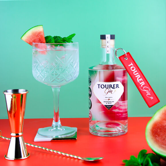 Tourer Gin - Watermelon Flavoured Gin Infused With Mint - 70cl/43% ABV